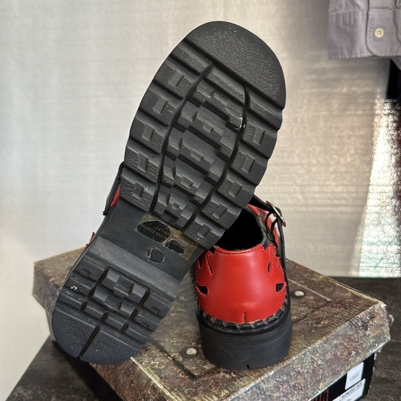 Demonia Women's Black and Red Flame Footwear. 8 - Picture 6 of 8